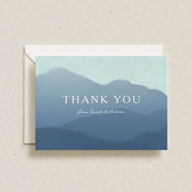Mountain Range Wedding Thank You Card (Creator Uploaded)