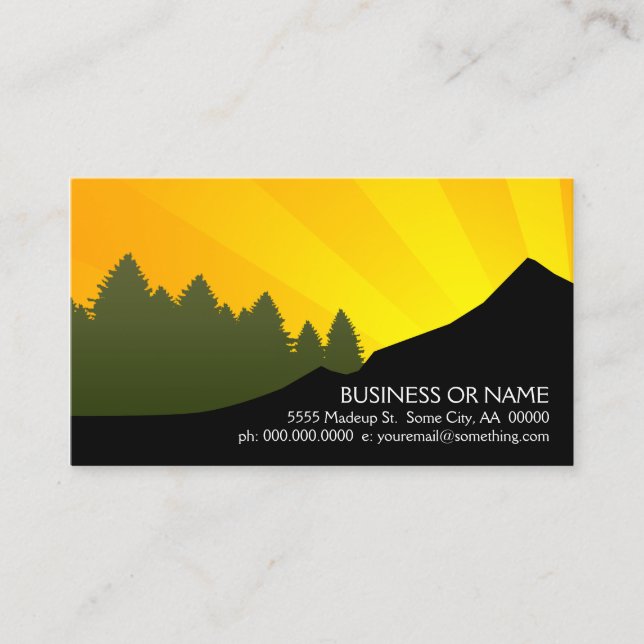 mountain rays business card (Front)