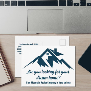 Mountain Real Estate Company Custom Marketing Postcard