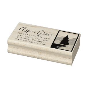 Mountain Real Estate or Studio return address Rubber Stamp