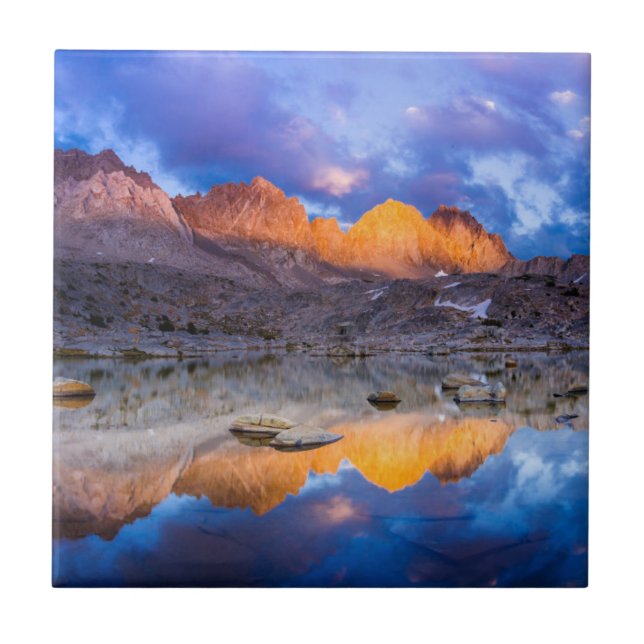 Mountain reflection, California Tile (Front)