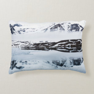Mountain reflections, Norway Decorative Cushion