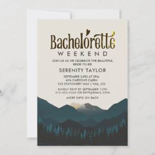 Mountain Retreat Bachelorette Weekend Invitation