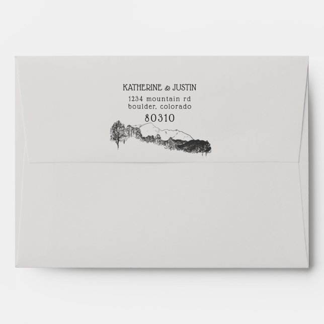 Mountain Retreat ⎢Pre-Addressed Envelope (Back (Top Flap))