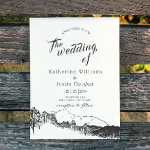Mountain Retreat Rustic Wedding Invitation