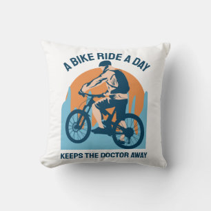 Mountain Rider Cool Design - A Bike Ride A Day Cushion
