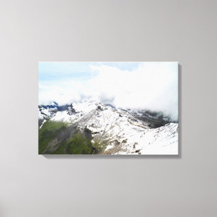 Mountain ridge in the Swiss alps Canvas Print