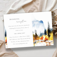 Mountain River Fall Landscape Wedding Reception