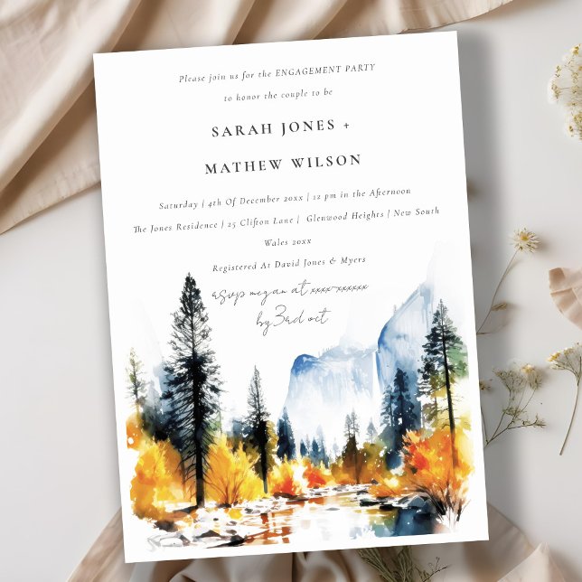 Mountain River Fall Winter Landscape Engagement  Invitation (Creator Uploaded)