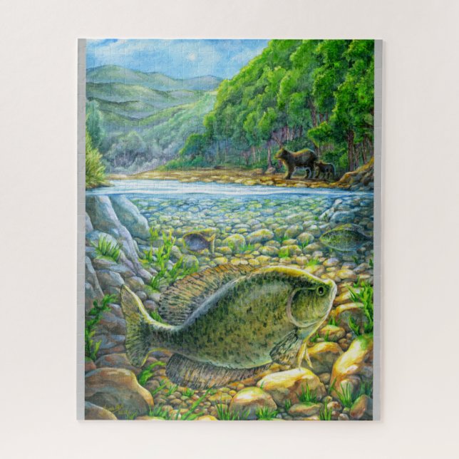 Mountain River Fish Jigsaw Puzzle (Vertical)