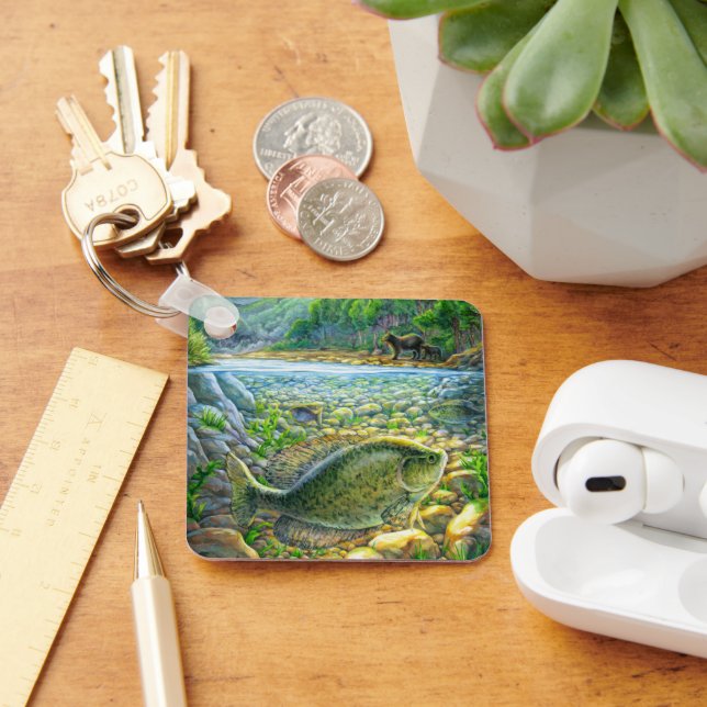 Mountain River Fish Key Ring (Desk)