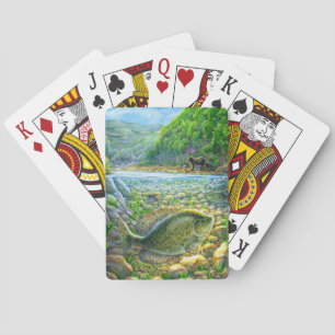 Mountain River Fish Playing Cards