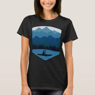 Mountain River Lake Kayaking Canoe Kayak Paddling T-Shirt