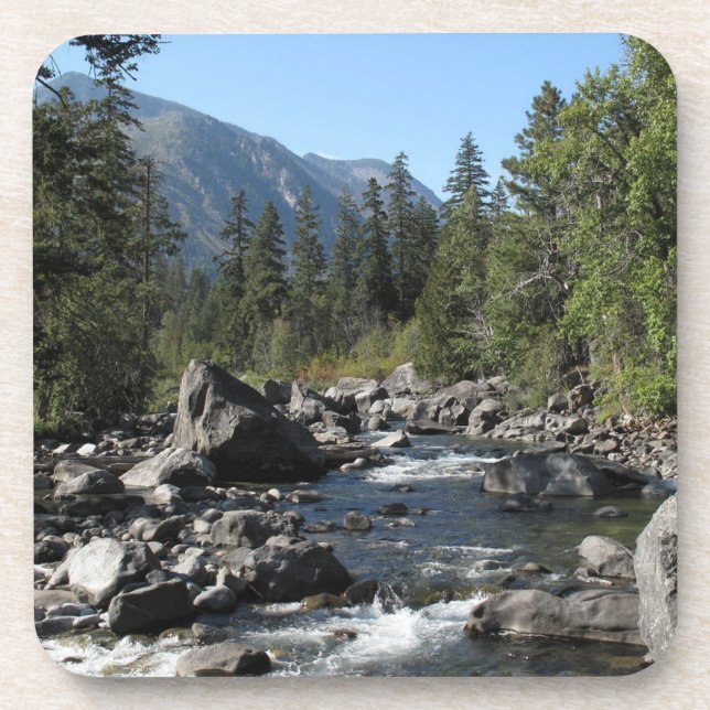 Mountain River Rugged Landscape Coaster (Front)