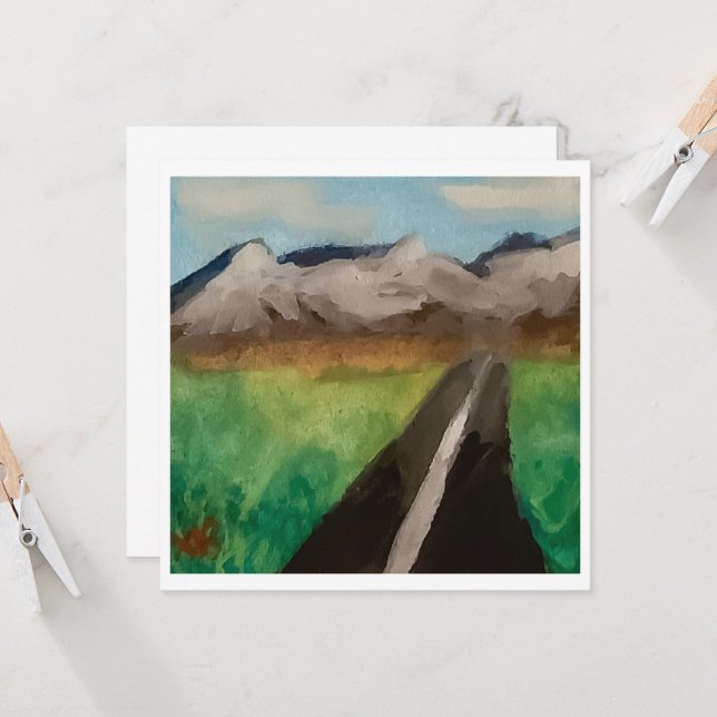 Mountain Road Card (Front/Back In Situ)