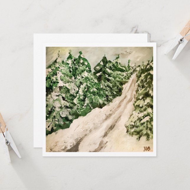 Mountain Road in Winter (Front/Back In Situ)