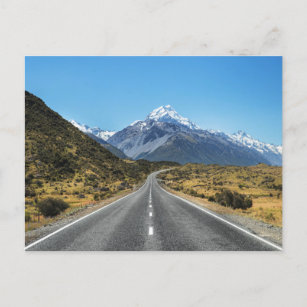 Mountain Road New Zealand Nature Landscape Postcard