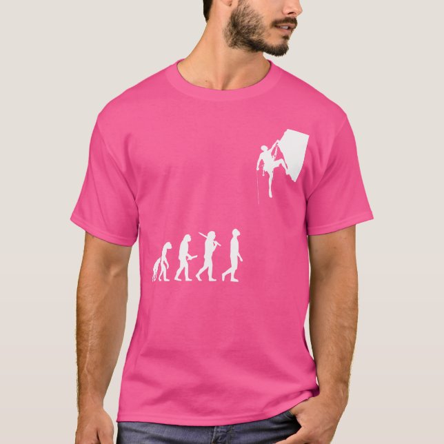 Mountain Rock Climber Boulder Mountains Climbing T-Shirt (Front)