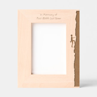 Mountain Rock Climber Memorial Keepsake Etched Frames