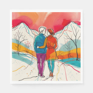 Mountain Romance Napkin