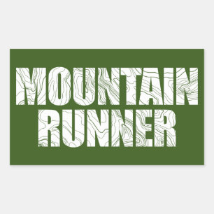 Mountain Runner Rectangular Sticker