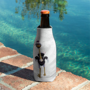 Mountain Running Ostrich Bottle Cooler