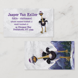 Mountain Running Ostrich Business Card