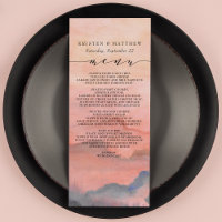 Mountain Rustic Sunset Watercolor Wedding