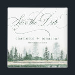 Mountain Rustic Wedding Save the Date Magnet<br><div class="desc">Mountain Rustic Wedding Save the Date Magnet</div>