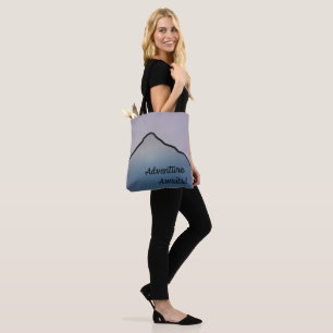 Mountain Scene Adventure Awaits Tote Bag
