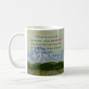 Mountain Scene Bible Verse Coffee Mug - Psalm 121