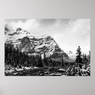 Mountain Scene (Black & White) (unbordered) Poster