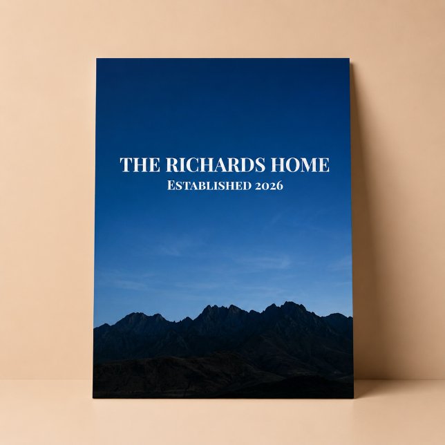 Mountain Scene Custom Family Name Established Poster (Creator Uploaded)
