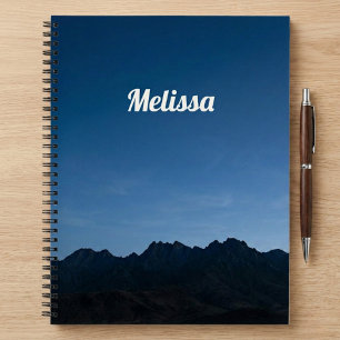 Mountain Scene Custom Name Notebook