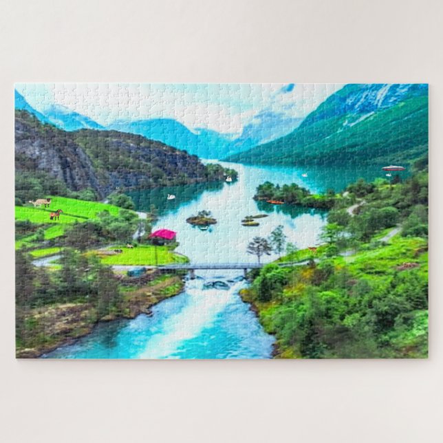 Mountain Scene Jigsaw Puzzle (Horizontal)