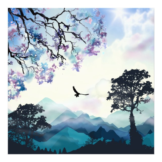 Mountain Scene Photo Print (Front)