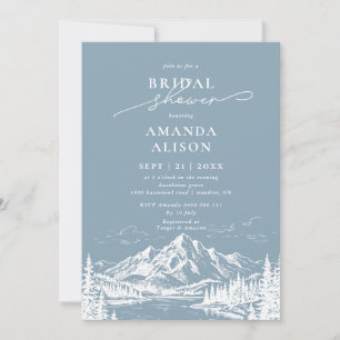 Mountain Scenery Bridal Shower Invitation