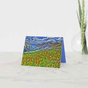 Mountain scenery notecard