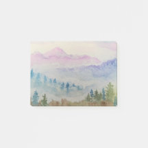 Mountain Scenery Watercolor