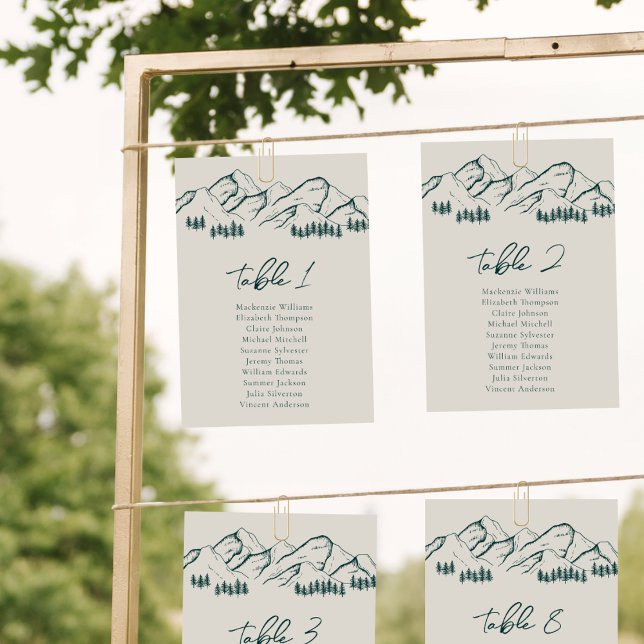 Mountain Seating Chart Card Pine Tree Outdoor (Creator Uploaded)