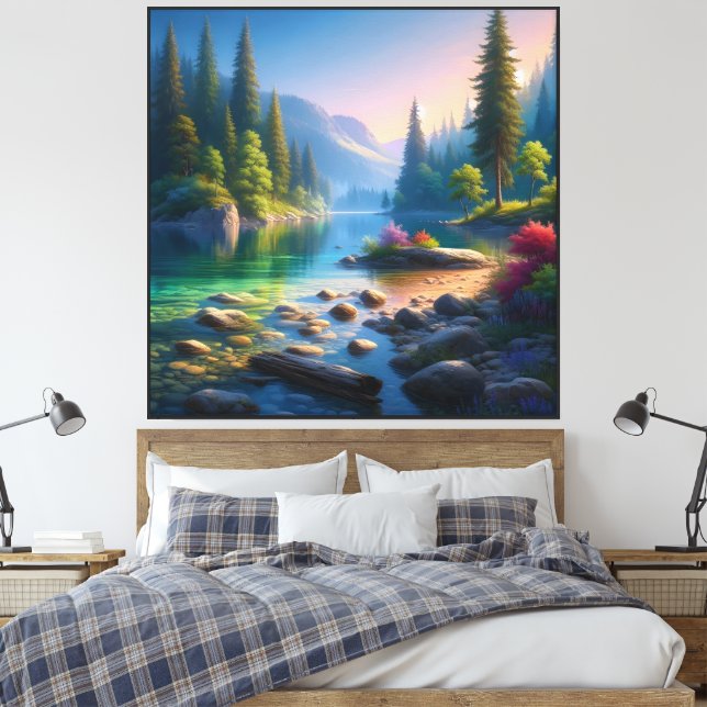 Mountain Serenity -  Canvas Print (Insitu(Bedroom))