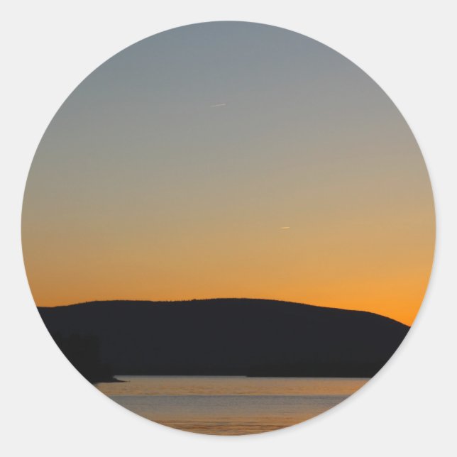 Mountain Silhouette Classic Round Sticker (Front)