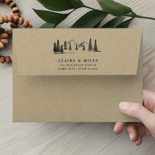 Mountain Sketch Kraft Envelopes
