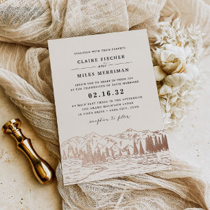 Mountain Sketch Wedding