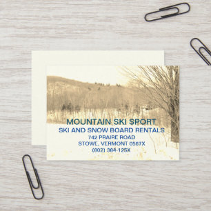 Mountain Ski Resort/Ski Rentals /Ski Lessons Business Card