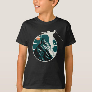 Mountain Skiing Adventure Graphic T-Shirt