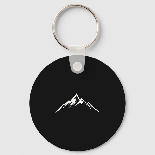Mountain skiing mountaineering mountain biker key ring (Front)