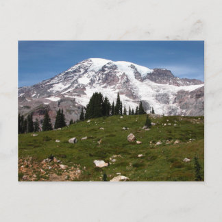 Mountain Skiing Postcard Winter