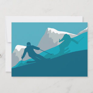 Mountain Skiing Sport Invitation