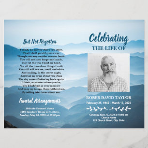 Mountain Sky Funeral Order Of Service Program